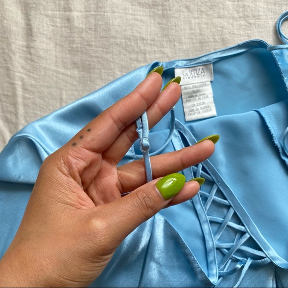 LA SENZA Satin Front Tie Camisole Nightie - Picture 8 of 10